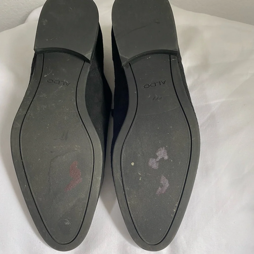 ALDO Megantic Velvet Oxford Leather Black Men Shoes with stars Size 9
